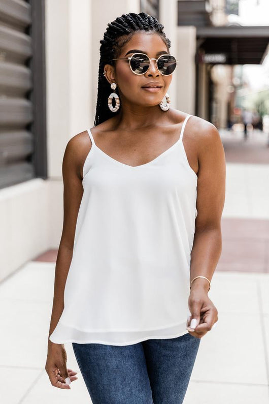 Getting Back Together Ivory Cami Tank
