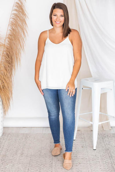 Getting Back Together Ivory Cami Tank