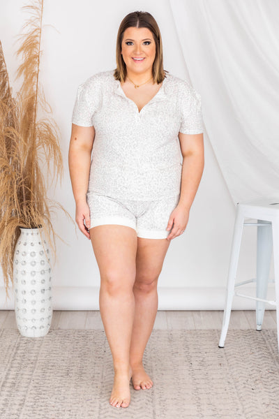 Restless Nights Leopard Print Pajama Shorts