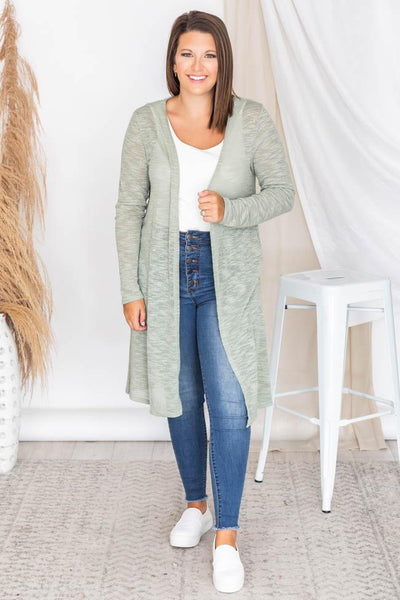 Your Every Move Sage Lightweight Cardigan