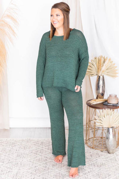 Wonder Often Green Knit Lounge Pants