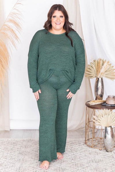 Wonder Often Green Knit Lounge Pants