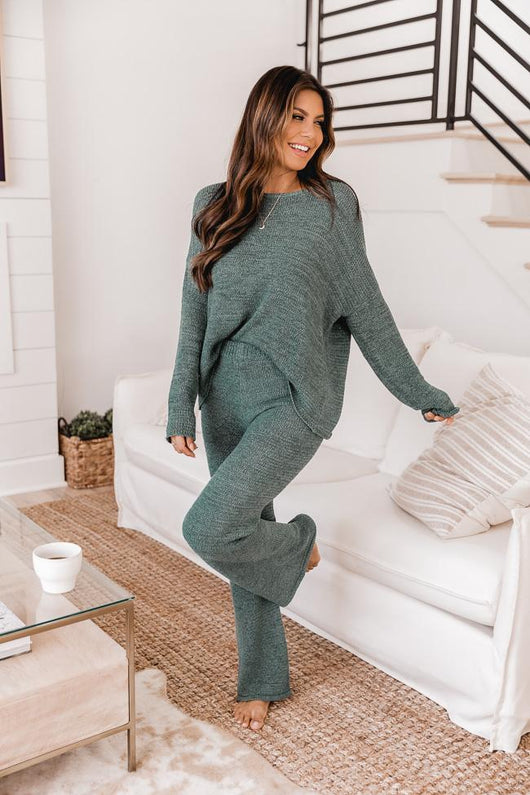 Wonder Often Green Knit Lounge Pants