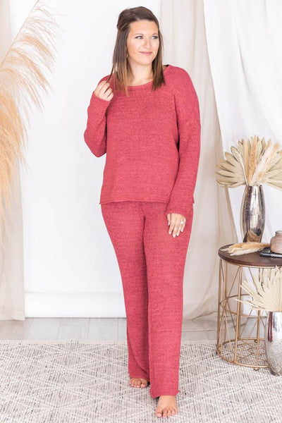 Wonder Often Berry Knit Lounge Pants
