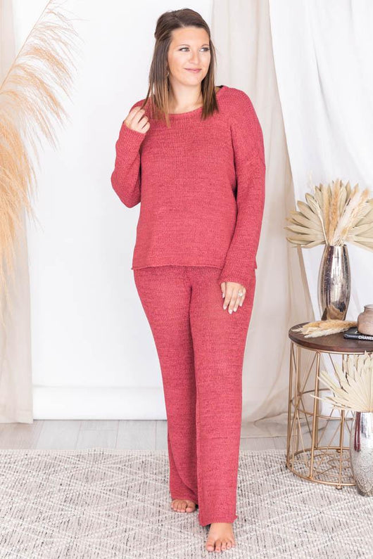 Wonder Often Berry Knit Lounge Pants