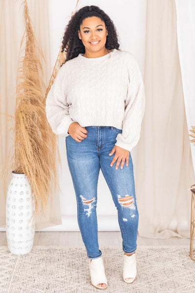 Special Reminder Cream Chenille Sweater