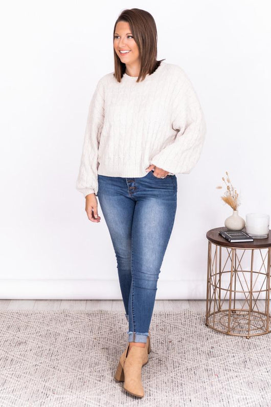 Special Reminder Cream Chenille Sweater
