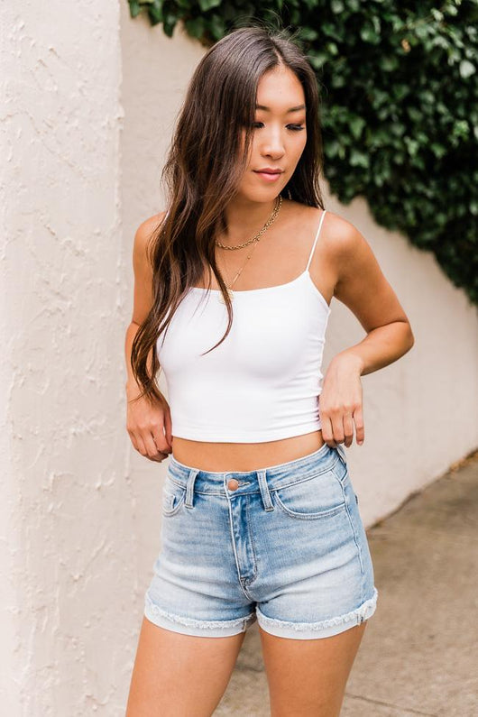 Album Of Memories White Crop Tank