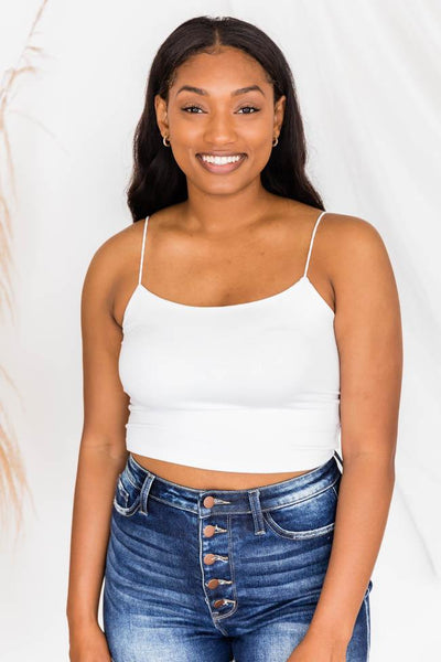 Album Of Memories White Crop Tank
