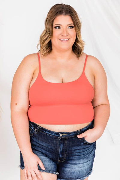 Let's Seize The Day Coral Bra Top