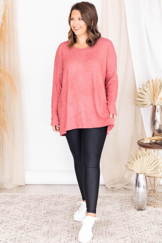 Simple Style Coral Blouse
