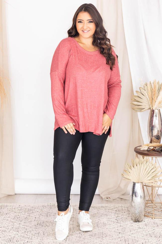 Simple Style Coral Blouse