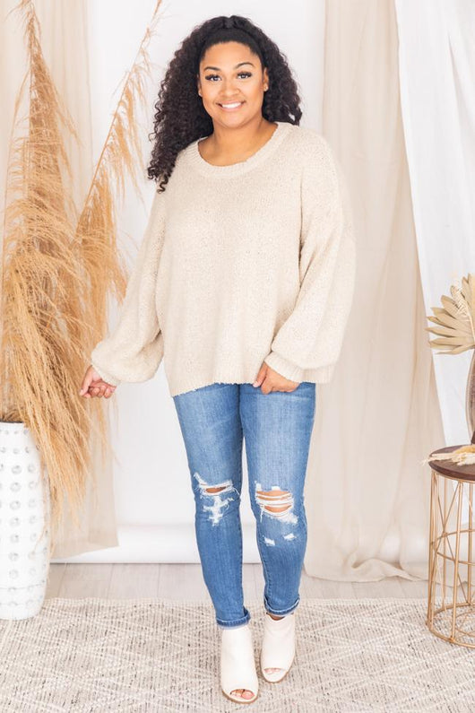 Good News Beige Sweater
