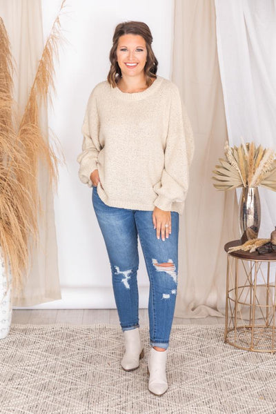 Good News Beige Sweater