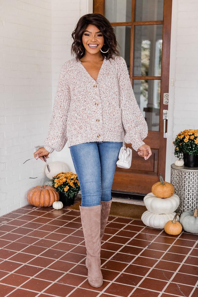 Darling Surprise Multi Cable Knit Cardigan FINAL SALE