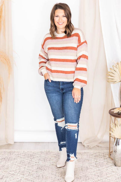 Cozy Cute Multi Striped Sweater FINAL SALE