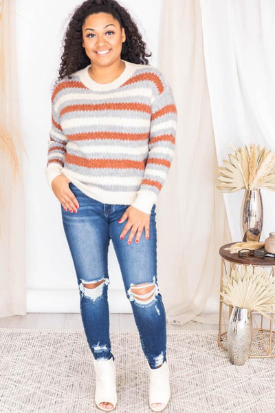Cozy Cute Multi Striped Sweater FINAL SALE