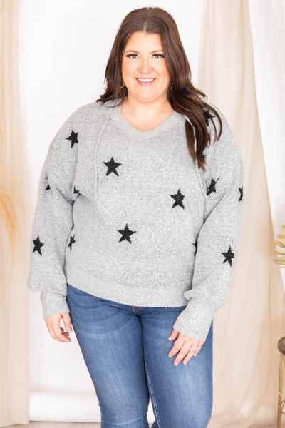 Night Time Sky Star Print Sweater Hoodie