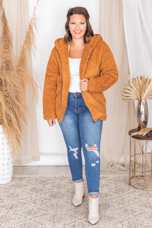 Forest Of Dreams Camel Sherpa Jacket FINAL SALE