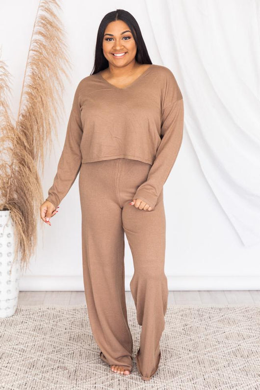 Future Goals Mocha Lightweight Sweater
