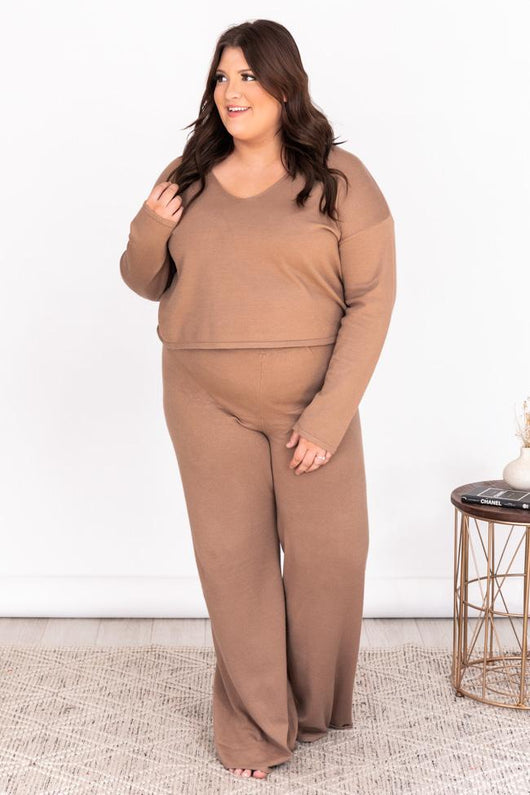 Future Goals Mocha Lightweight Sweater
