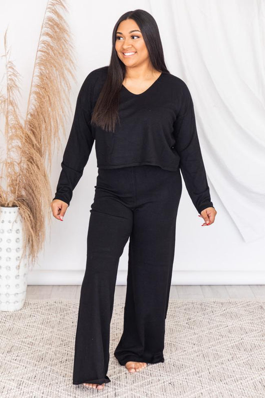 Future Goals Black Knit Lounge Pants