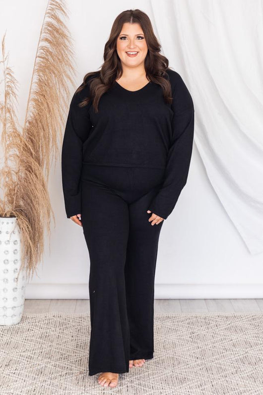 Future Goals Black Knit Lounge Pants