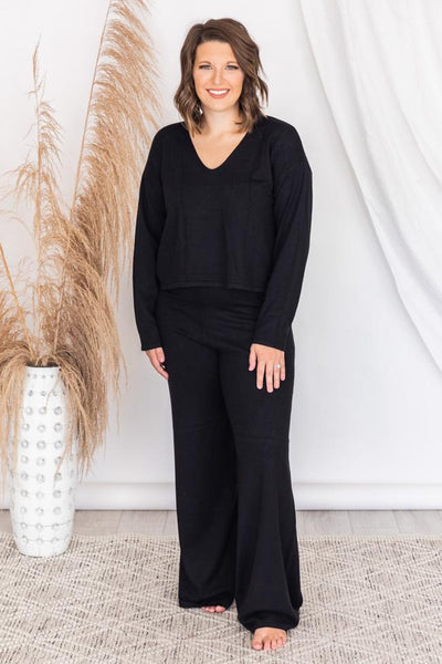 Future Goals Black Knit Lounge Pants