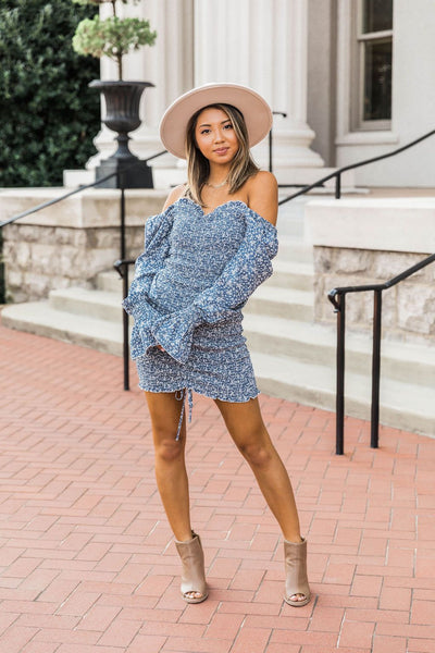 Finally Mine Blue Smocked Floral Dress