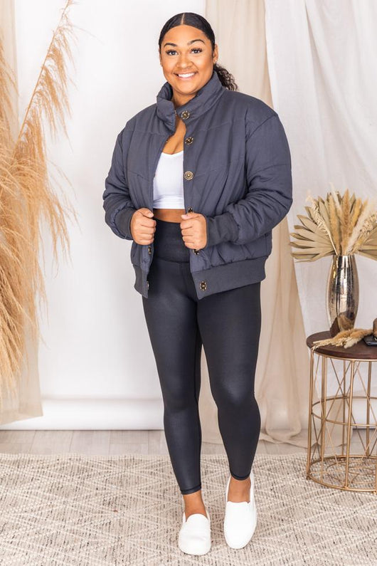 Perfect Storm Charcoal Bomber Jacket