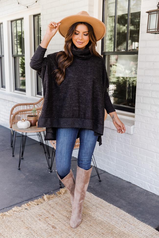 We Can Go The Distance Charcoal Dolman Sweater
