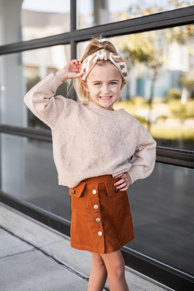 Nothing But A Dream Kids Taupe Sweater