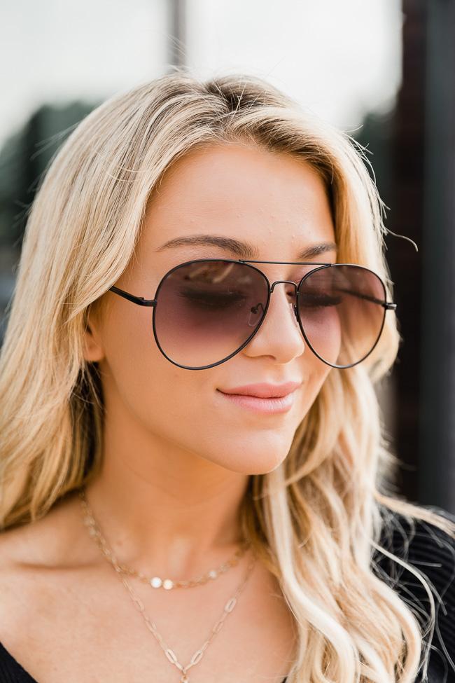Long Drives Black Sunglasses