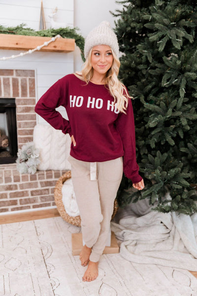 Queen Of Naps Tan Brushed Rib Lounge Joggers