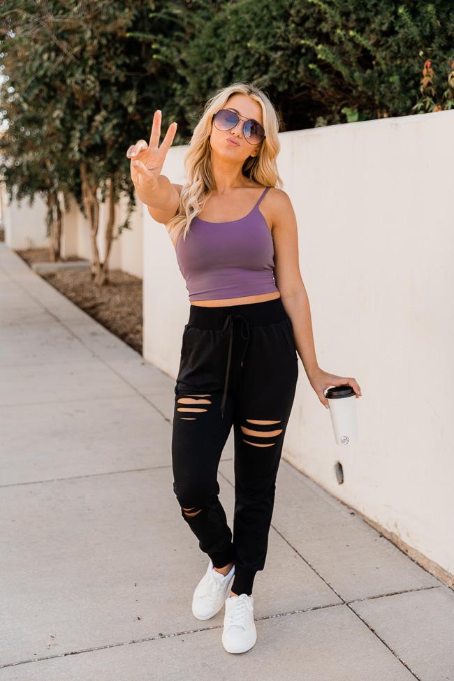 Let's Seize The Day Purple Bra Top