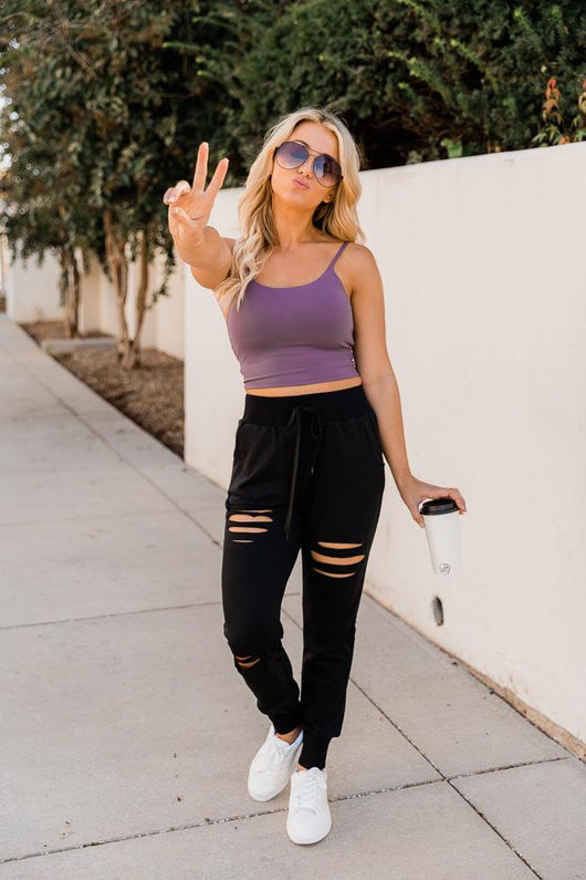 Let's Seize The Day Purple Bra Top