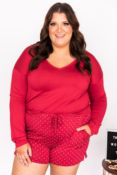 Wishing On Tomorrow Red Polka Dot Pajama Shorts