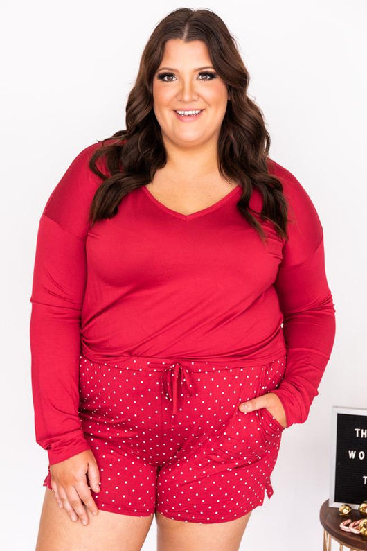 Wishing On Tomorrow Red Polka Dot Pajama Shorts