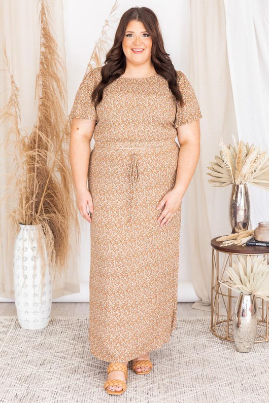 In the Moment Beige Floral Cropped Blouse FINAL SALE