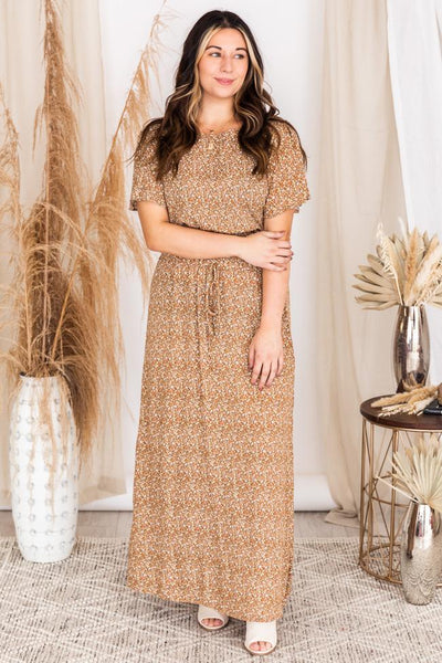 In the Moment Beige Floral Maxi Skirt FINAL SALE