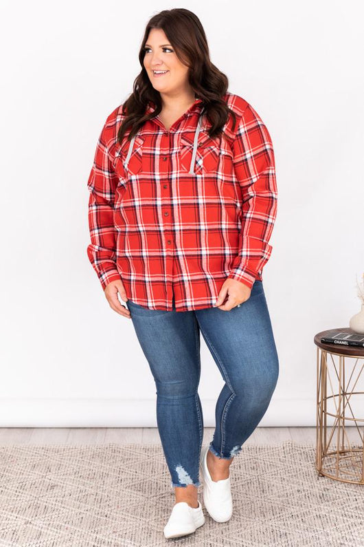 Deserve The Best Red Plaid Blouse