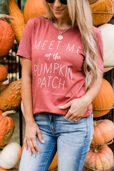 Meet Me At The Pumpkin Patch Rust Graphic Tee