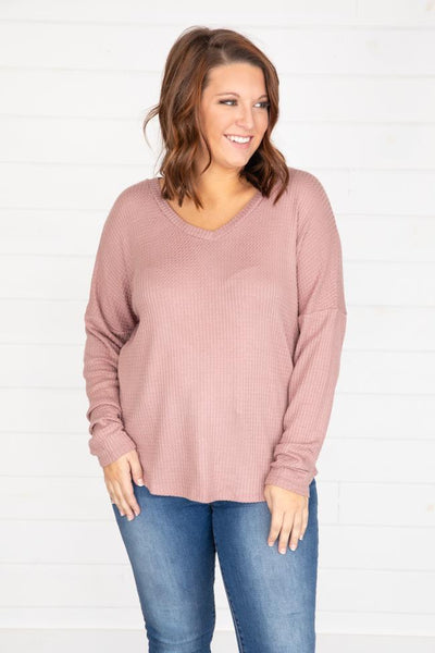 Living Lovely Mauve Blouse