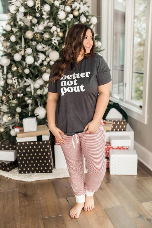 Better Not Pout Graphic Dark Grey Heather Tee