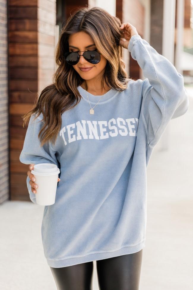 State Corded Graphic Sweatshirt Faded Denim
