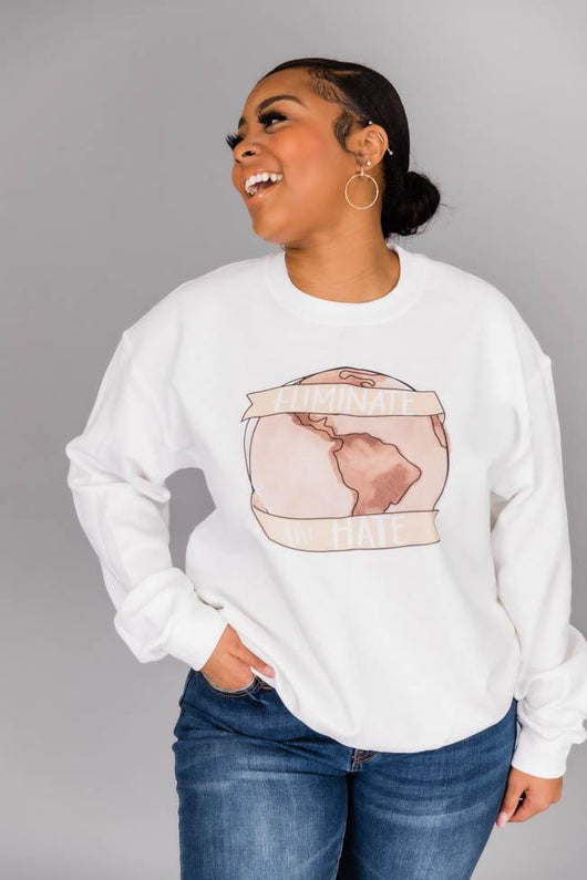 Eliminate The Hate Graphic Sweatshirt