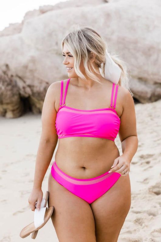 Stunning Summer Nights Hot Pink Swimsuit Top