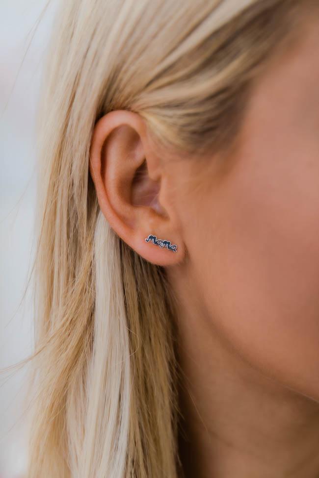 Neverending Time Silver Mama Earrings
