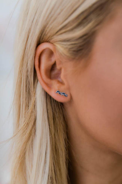 Neverending Time Silver Mama Earrings