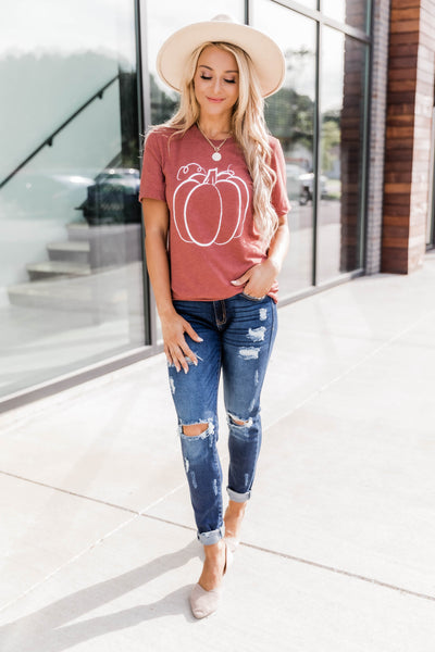 Pumpkin Outline Graphic Tee